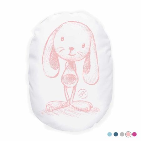 Coussin bébé Mandarine le lapin - Marque française d'ours en peluche et vêtements bébé - Une collection de cadeau de naissance unique - L'Ours Kiwi