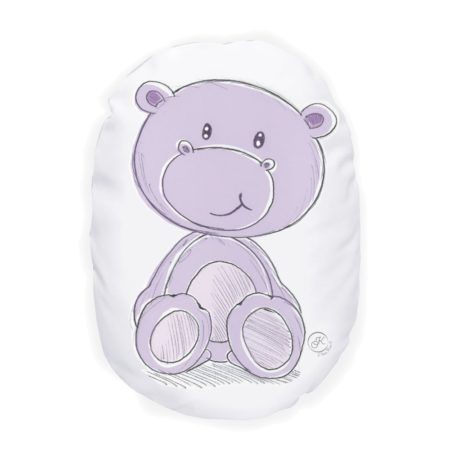 coussin enfant Cassis le petit hippo - Marque française d'ours en peluche et vêtements bébé - Une collection de cadeau de naissance unique - L'Ours Kiwi