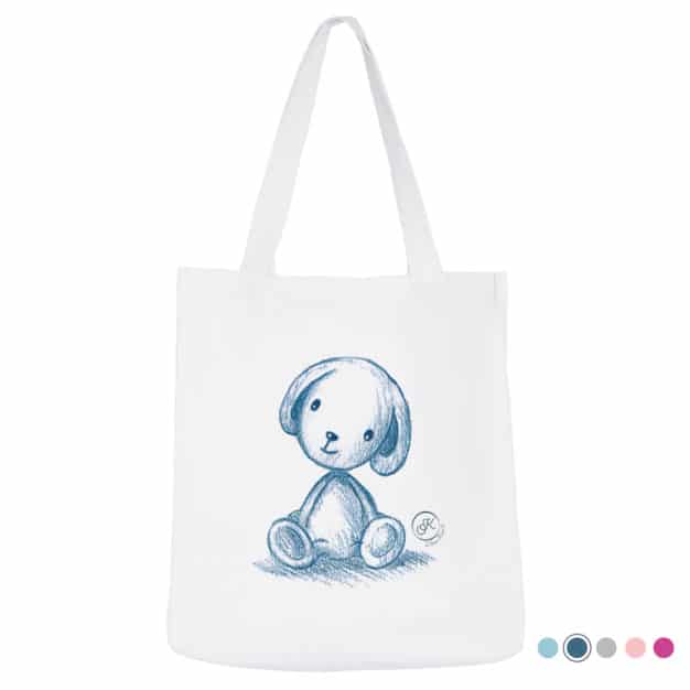 Tote bag naissance - Marque française d'ours en peluche et vêtements bébé - Une collection de cadeau de naissance unique - L'Ours Kiwi