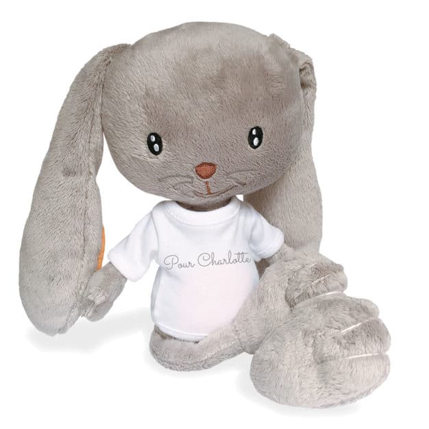 Peluche lapin - Marque française d'ours en peluche et vêtements bébé - Une collection de cadeau de naissance unique - L'Ours Kiwi