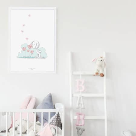 Tableau de naissance pour chambre de bébé - Marque française d'ours en peluche et vêtements bébé - Une collection de cadeau de naissance unique - L'Ours Kiwi