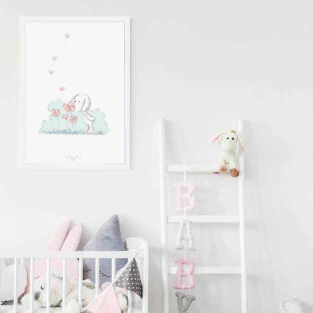 Tableau de naissance pour chambre de bébé - Marque française d'ours en peluche et vêtements bébé - Une collection de cadeau de naissance unique - L'Ours Kiwi