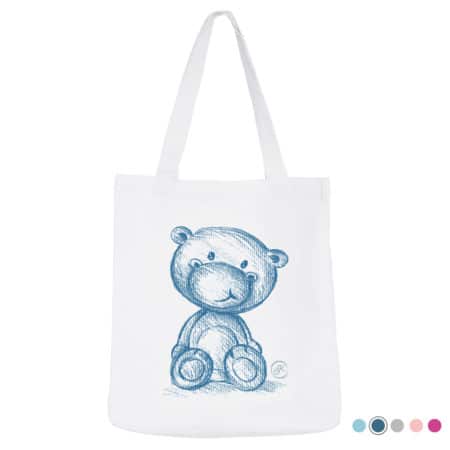 Tote bag naissance - Marque française d'ours en peluche et vêtements bébé - Une collection de cadeau de naissance unique - L'Ours Kiwi